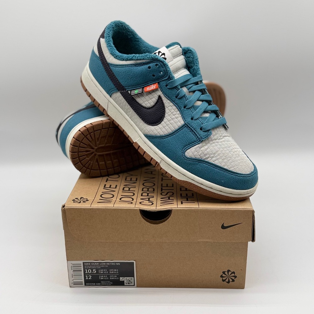 Nike Dunk Low Retro NN Mens 10.5 Toasty Rift Blue Grey Fog Sneaker**New W/Box**